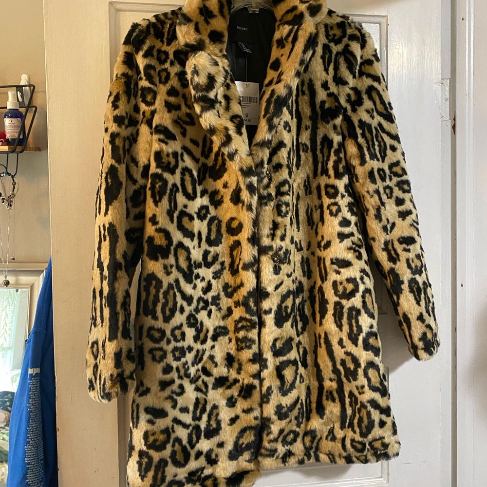 Leopard print coat